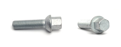 H&R wheel bolts, M14 x 1.5, Mercedes ball seat, 17mm hex, silver
