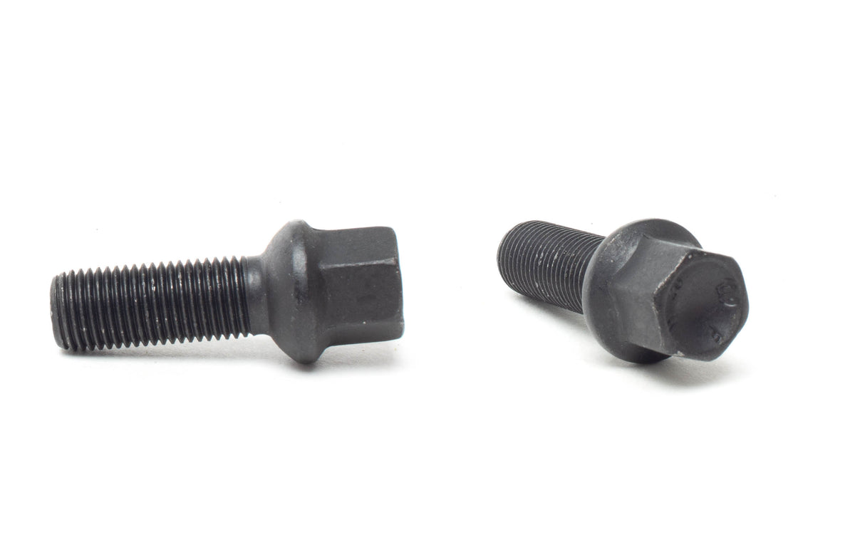 H&R wheel bolts, M14 x 1.5, Mercedes ball seat, 17mm hex, black