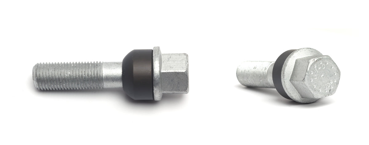 H&R wheel bolts, M14 x 1.5, Porsche ball seat, 19mm hex, silver