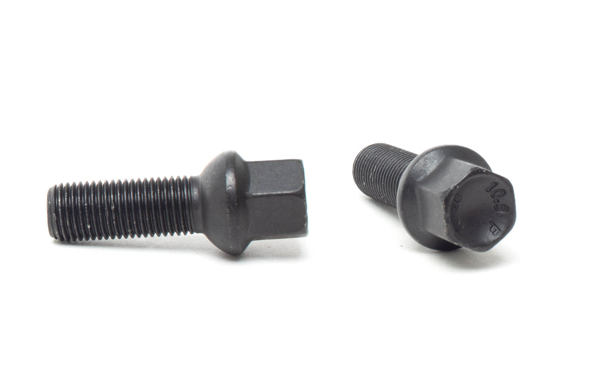 H&R wheel bolts, M14 x 1.5, VW / Audi ball seat, 17mm hex, black