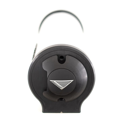Universal Air Acrylic RGB Air Tank black end caps, second angle