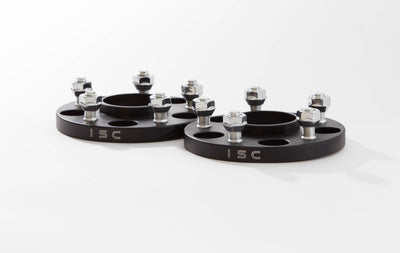 ISC Suspension 15mm Wheel Spacers - 5x100 Bolt Pattern/Hub Bore, Black (Pair) for Subaru ISC-WS5X10015B
