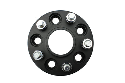 ISC Suspension 15mm Wheel Spacers - 5x108 Bolt Pattern/Hub Bore, Black (Pair) for Ford ISC-WSFD15B