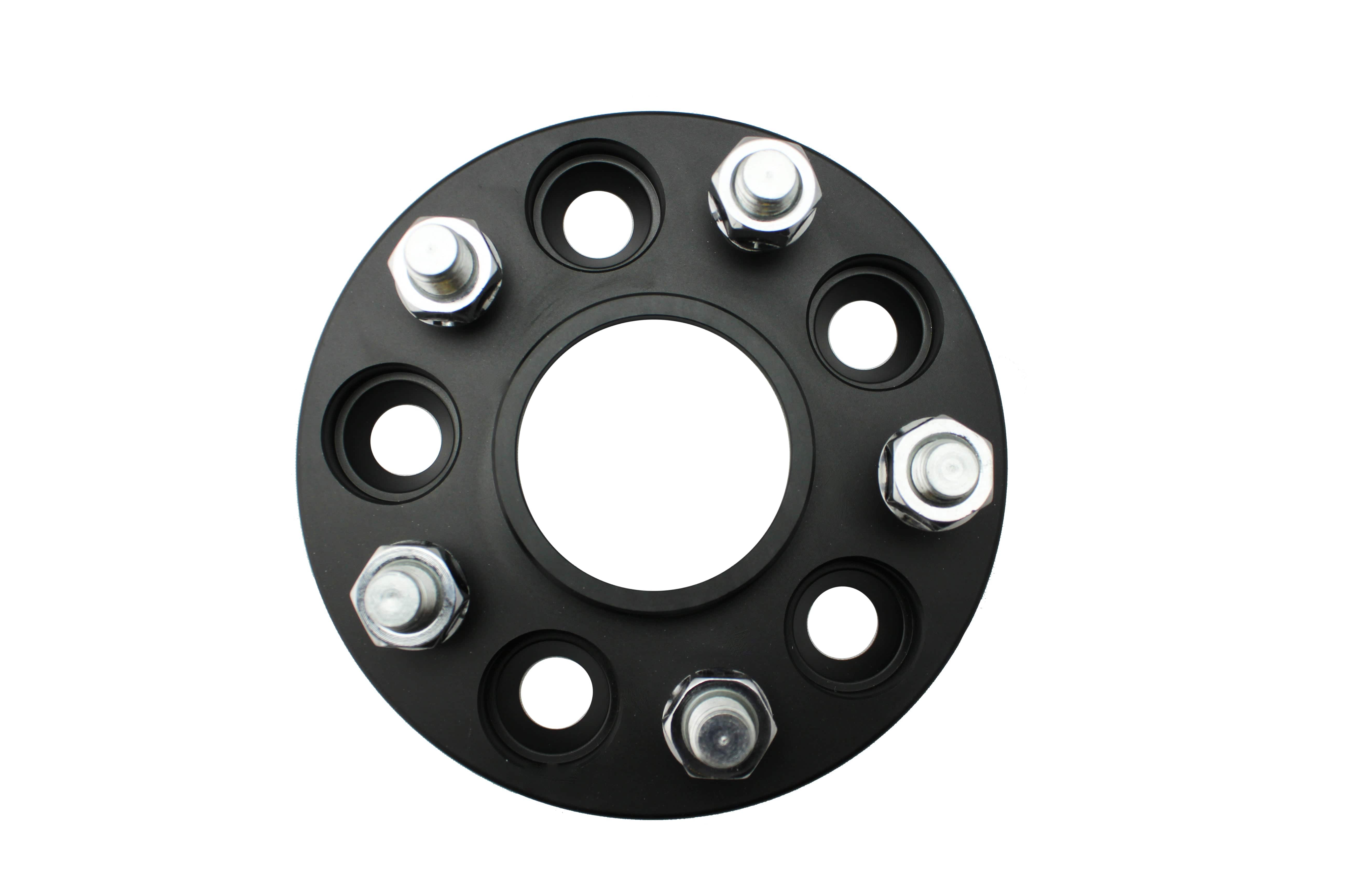 ISC Suspension 15mm Wheel Spacer - 5x108 Bolt Pattern/Hub Bore, Black (Pair) for Ford ISC-WSFD15B