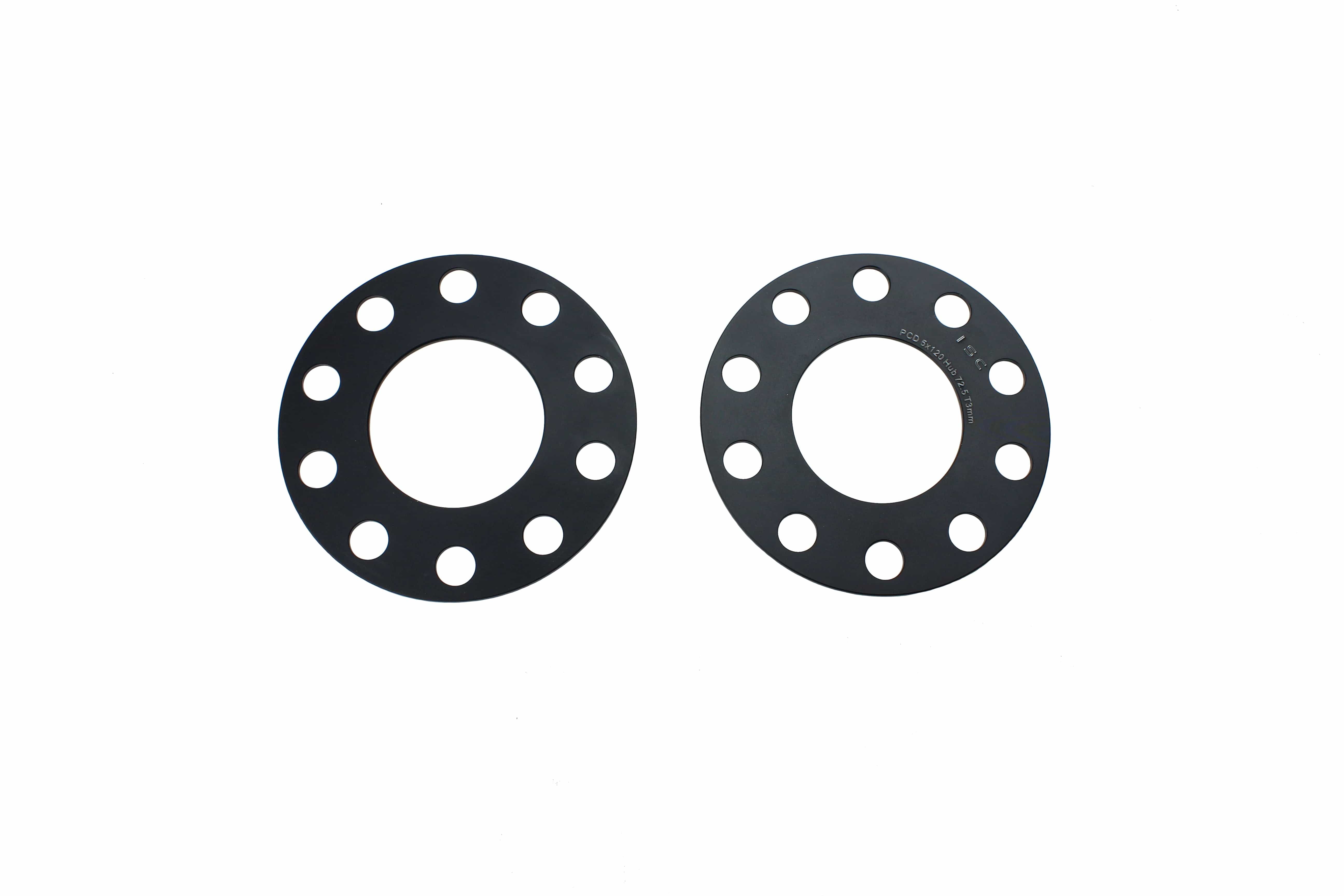 ISC Suspension 3mm Wheel Spacers - 5x120 (72.5 Hub Bore) Bolt Pattern, Black (Pair) ISC-WSBMW03B
