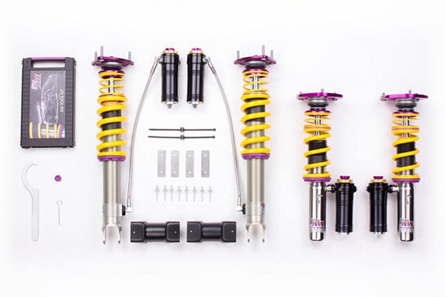 KW Variant 4 Adjustable Clubsport Coilover Kit - 2014-2019 Porsche 911 Turbo, Coupe & Cabrio, w/o PDCC 39771250
