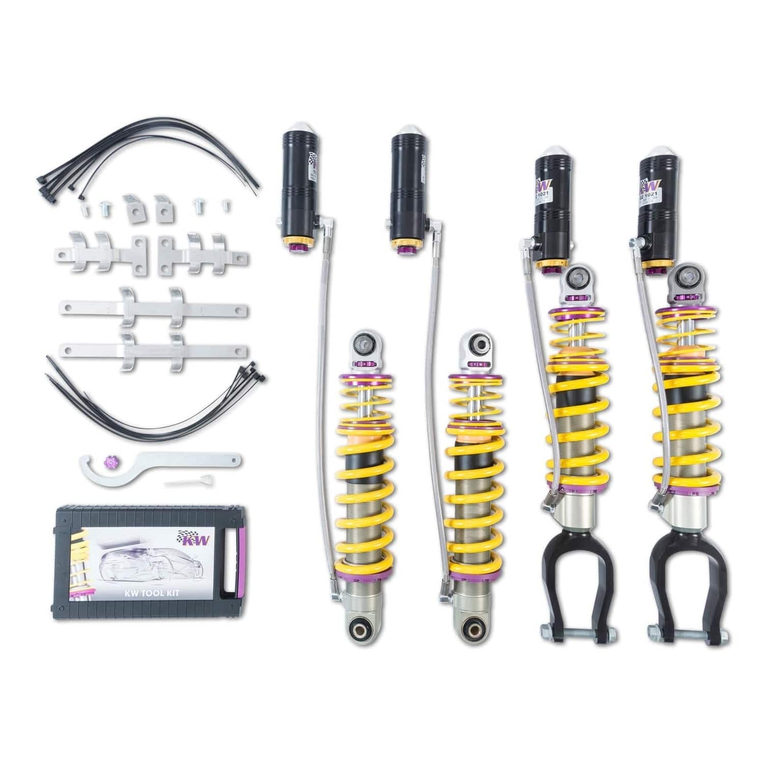 KW Suspension Variant 4 Adjustable Coilover Kit for 2017-2023 Audi R8 (4S) w/o Magnetic Ride Coupe 3A7100AM