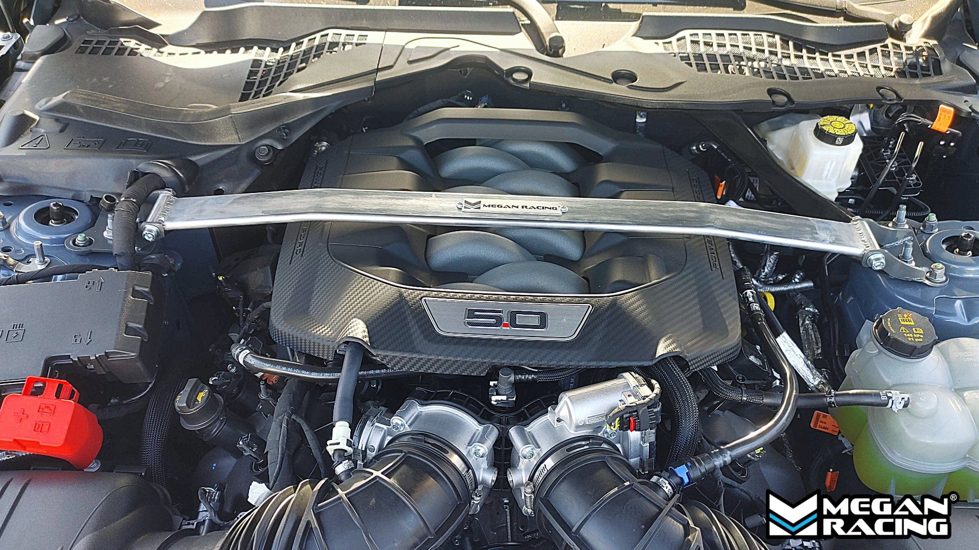 Megan Racing Strut Bar (Front Upper) - 2015-2023 Ford Mustang (S550) MR-SB-FM15V2FU-1P