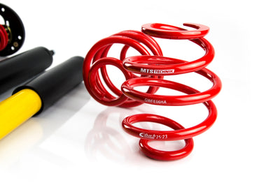 MTS Technik Comfort Series Coilover Kit - With Rear Axle Top Mount, Inox Housing, 45mm Strut for 1985-1993 BMW 318i (E30) XMTSGWBM105-C