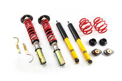 MTS Technik Comfort Series Suspension Coilover Kit (w/ Rear Axle Top Mount, Inox Housing, 45mm Strut) for 1985-1993 BMW 325i (E30) XMTSGWBM105-C