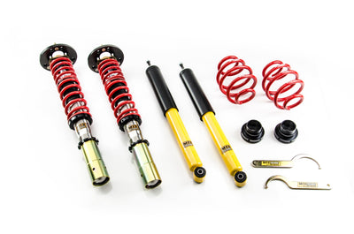 MTS Technik Comfort Series Suspension Coilover Kit (w/o Rear Axle Top Mount, Inox Housing, 45mm Strut) for 1985-1993 BMW 318i (E30) XMTSGWBM15-C