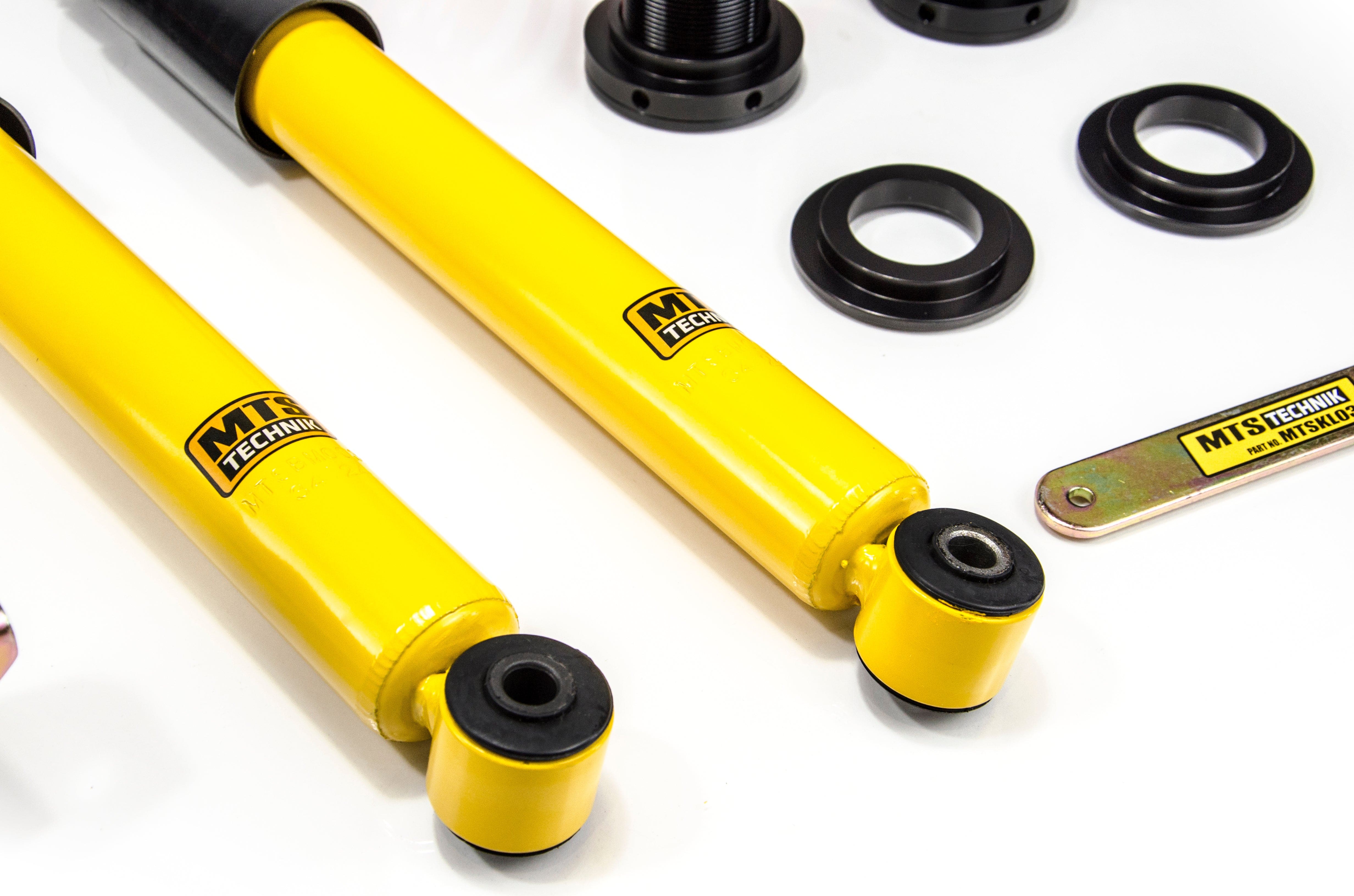 MTS Technik Stance Series Coilover Kit - With Front and Rear Top Mount, Gold Housing for 1992-1999 BMW 320i (E36) MTSGWBM98-S