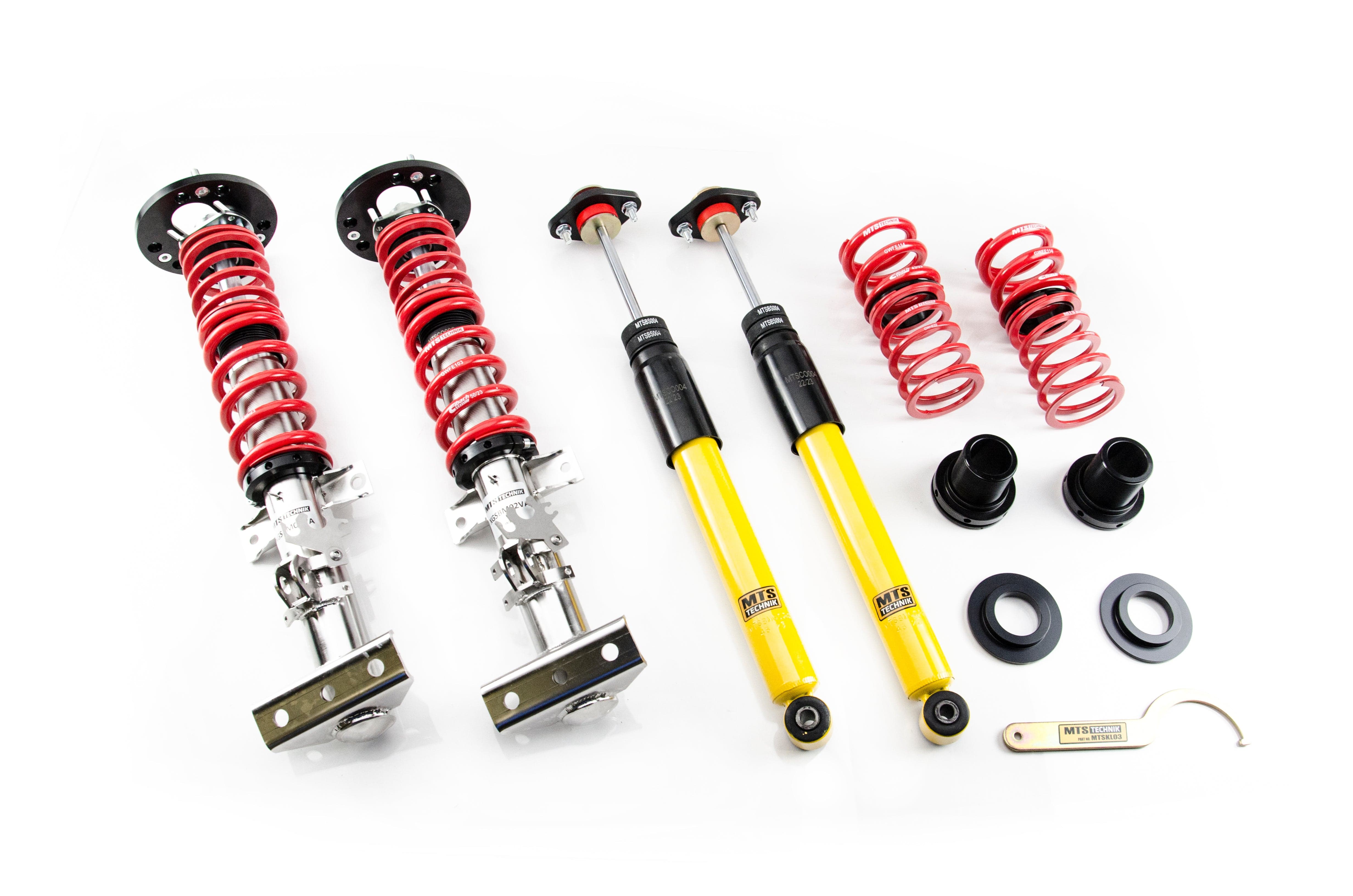 MTS Technik Stance Series Suspension Coilover Kit (w/ Front and Rear Top Mount, Inox Housing) for 1992-1999 BMW 318is (E36) XMTSGWBM98-S