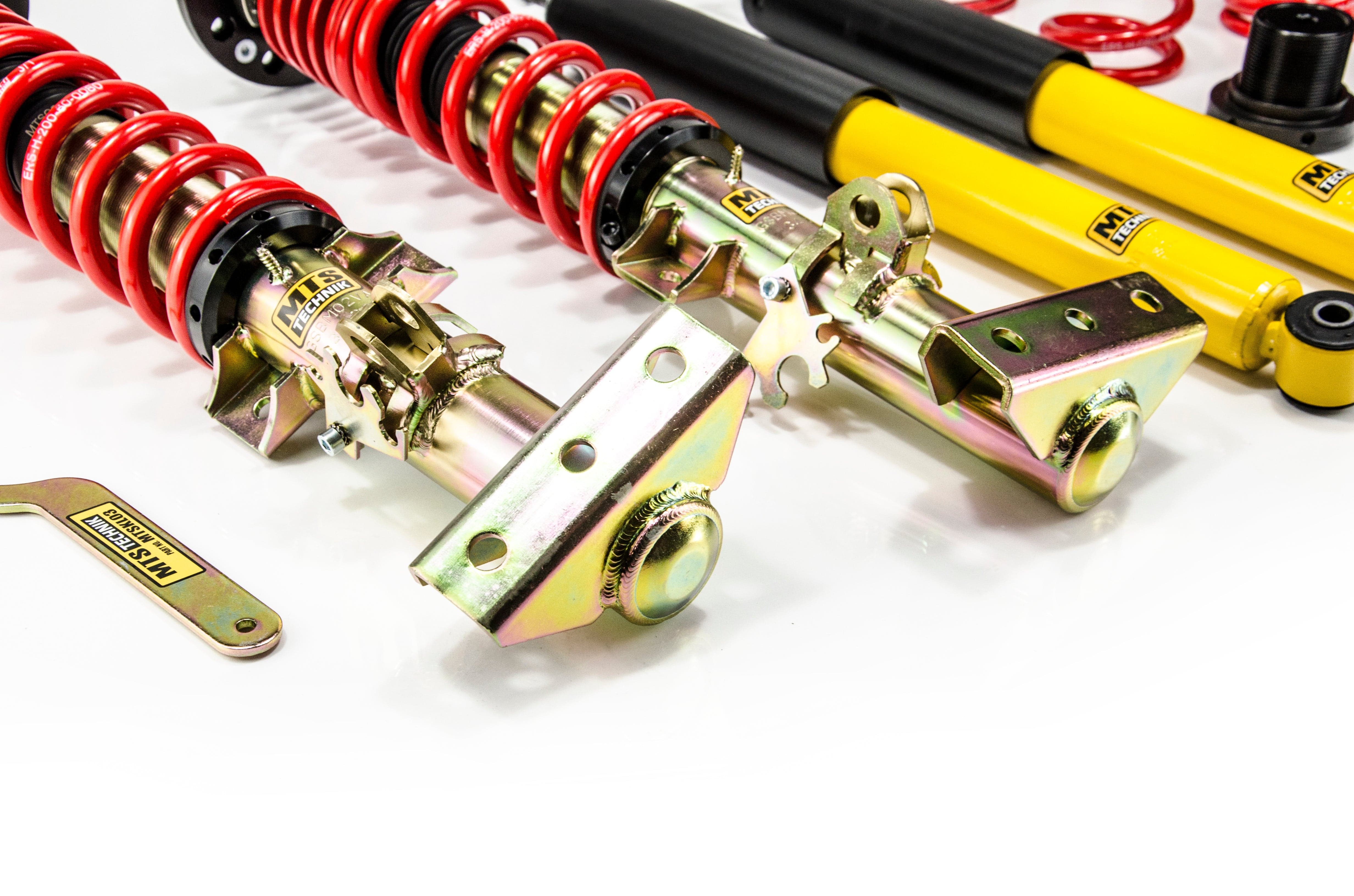 MTS Technik Stance Series Coilover Kit - With Front Axle Top Mount, Gold Housing for 1997-2002 BMW 328i (E36/E46) MTSGWBM117-S
