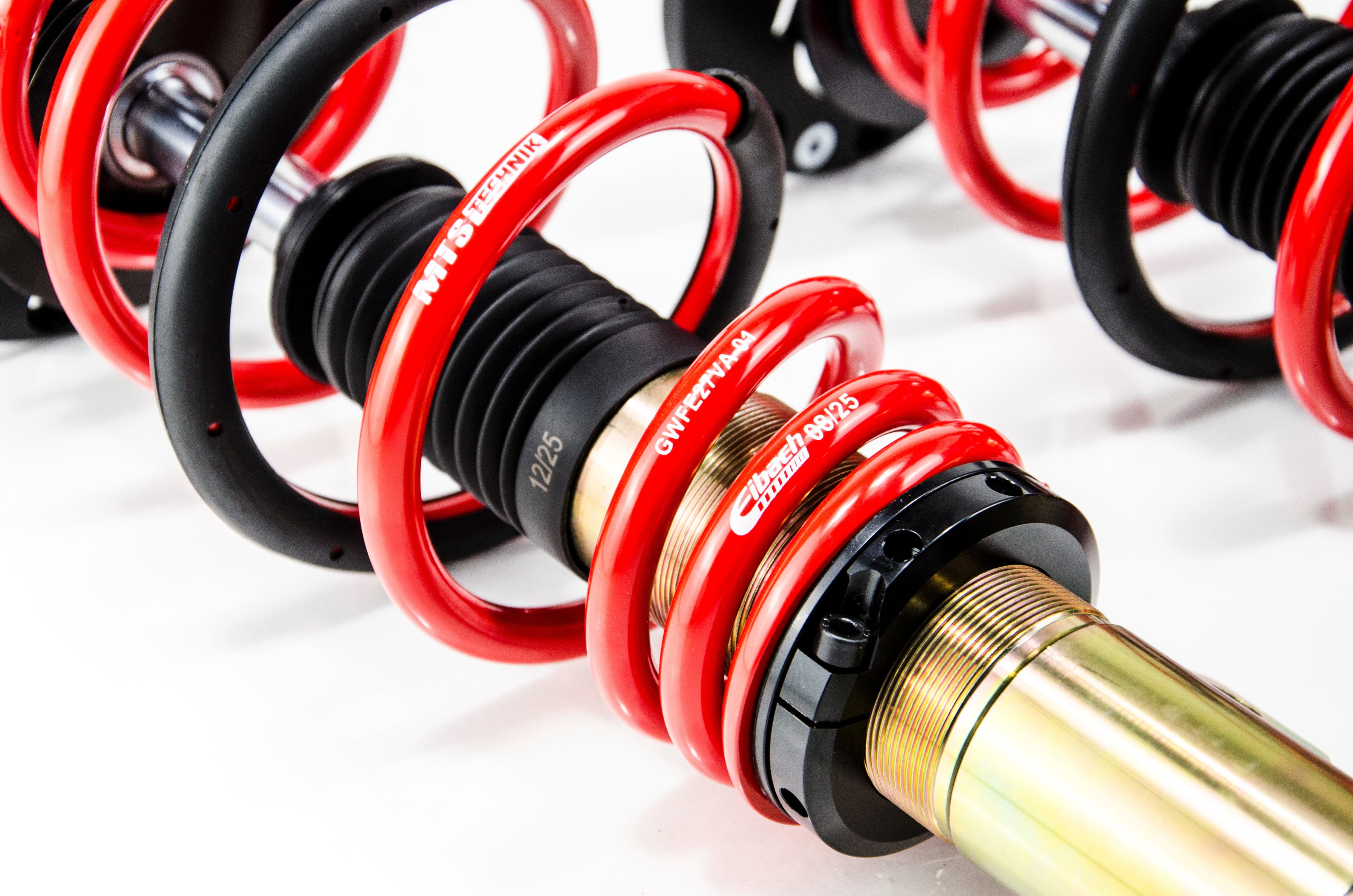 MTS Technik Stance Series Coilover Kit - With Front Axle Top Mount, Gold Housing, Multilink Rear Suspension for 2011-2019 Volkswagen Beetle (A6) MTSGWVW94-S