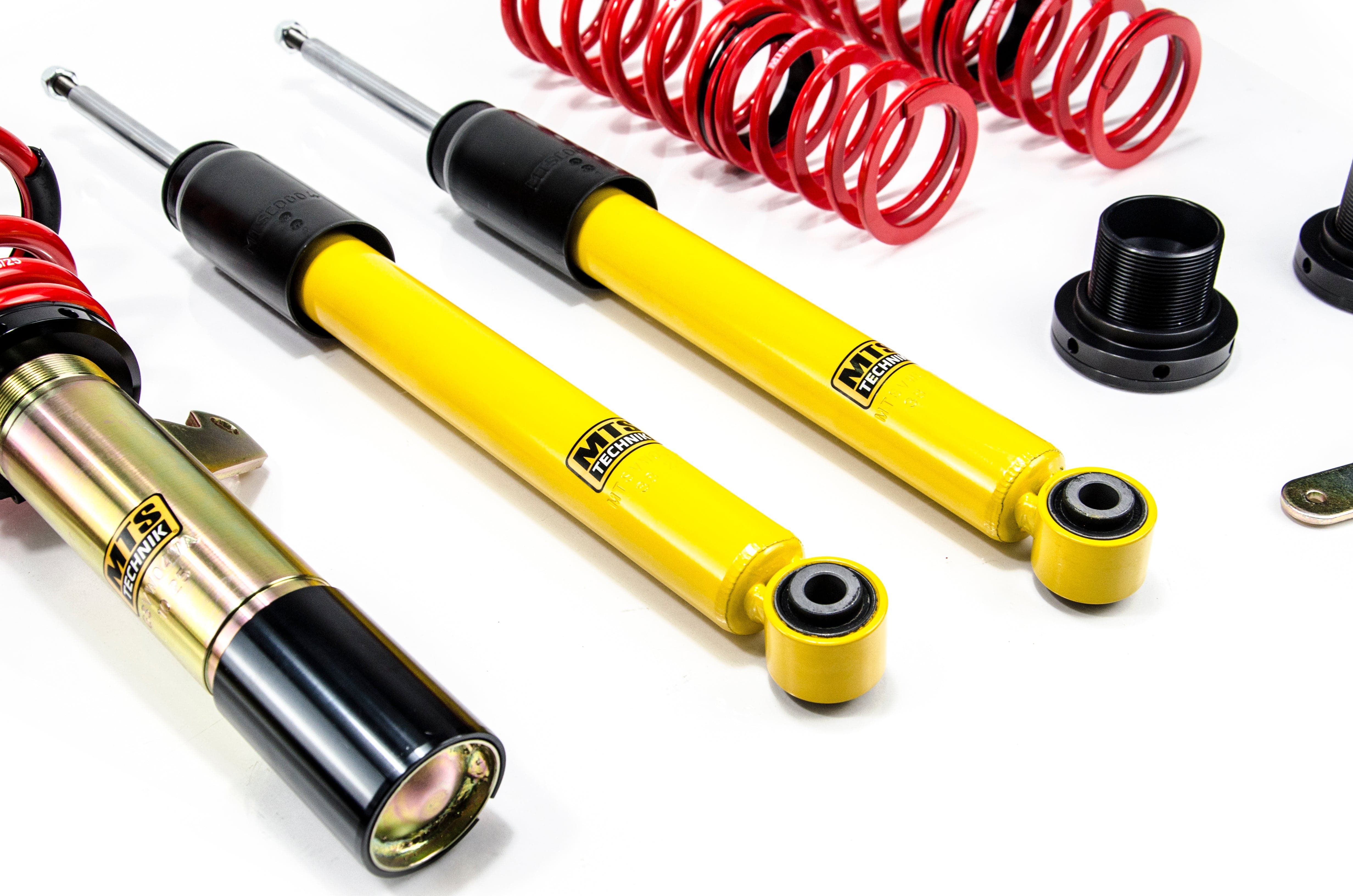 MTS Technik Stance Series Coilover Kit - With Front Axle Top Mount, Gold Housing, Multilink Rear Suspension for 2011-2019 Volkswagen Beetle (A6) MTSGWVW94-S