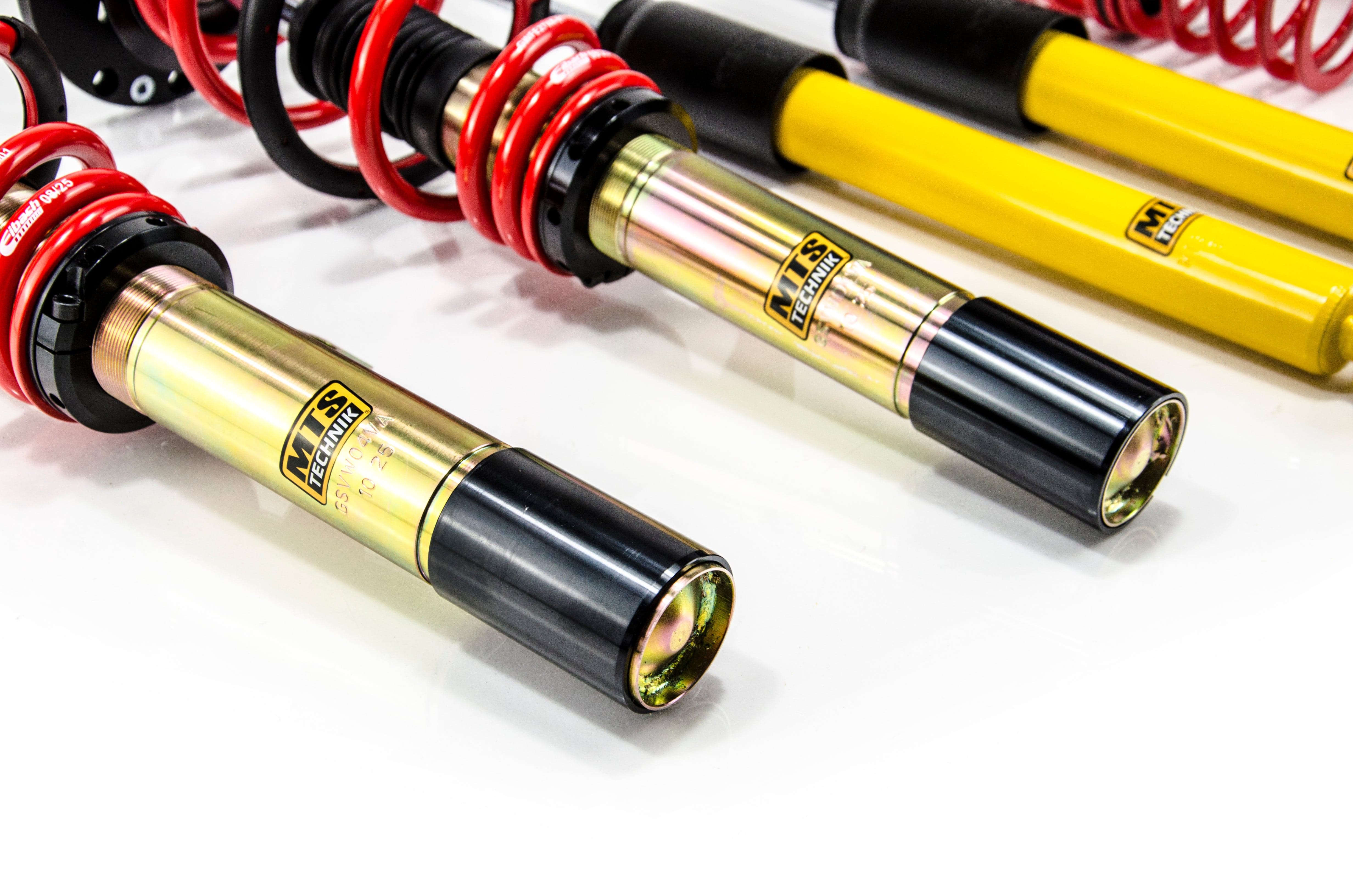 MTS Technik Stance Series Coilover Kit - With Front Axle Top Mount, Gold Housing, Multilink Rear Suspension for 2011-2019 Volkswagen Beetle (A6) MTSGWVW94-S