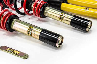 MTS Technik Stance Series Coilover Kit - With Front Axle Top Mount, Gold Housing, Torsion Beam for 2011-2019 Volkswagen Beetle (A6) MTSGWVW106-S