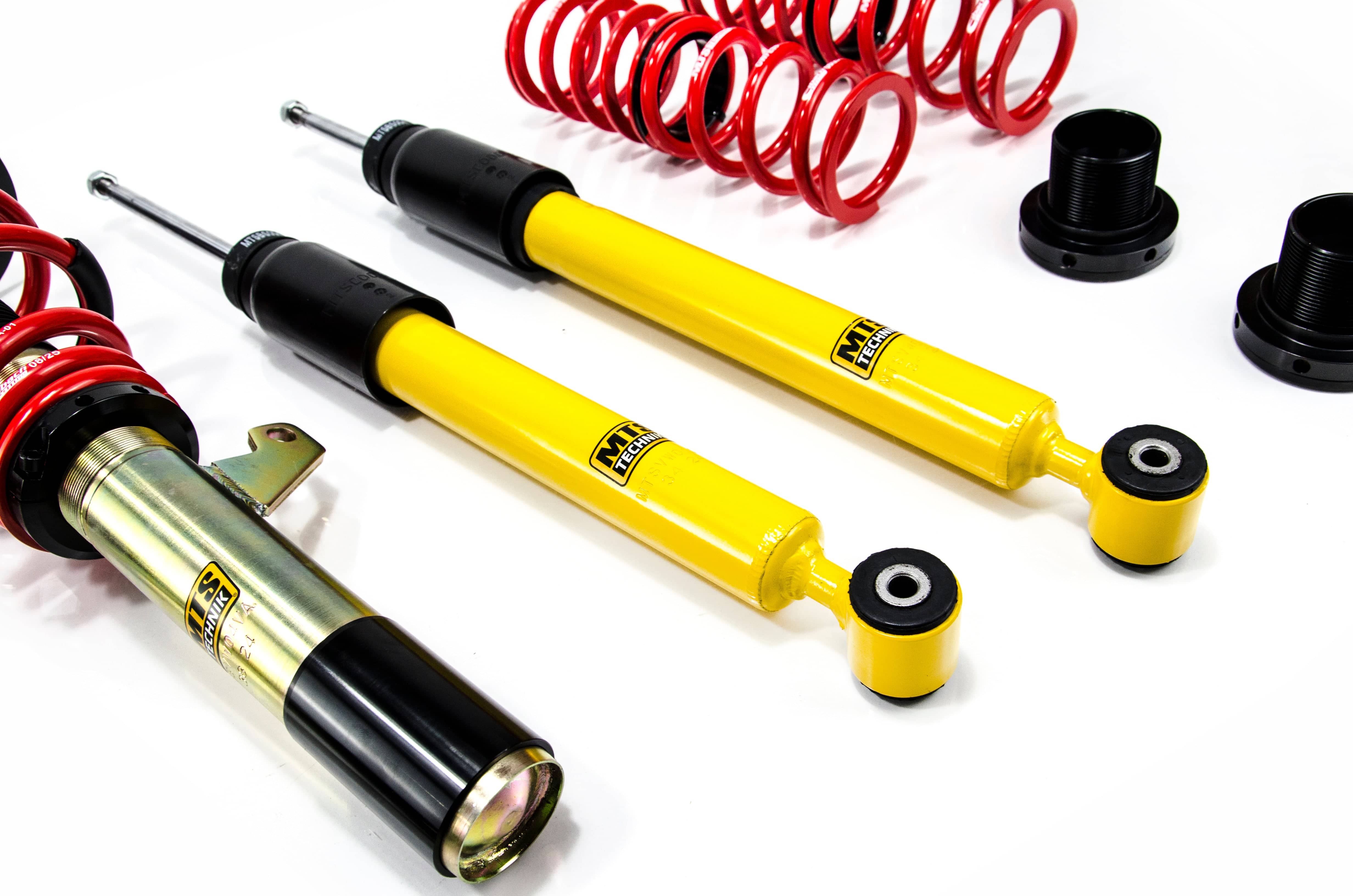 MTS Technik Stance Series Coilover Kit - With Front Axle Top Mount, Gold Housing, Torsion Beam for 2011-2019 Volkswagen Beetle (A6) MTSGWVW106-S