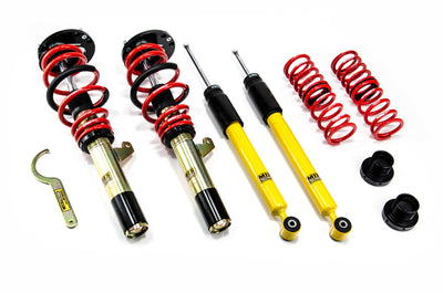 MTS Technik Stance Series Suspension Coilover Kit (w/ Front Axle Top Mount, Gold Housing, Torsion Beam) for 2011-2019 Volkswagen Beetle (A6) MTSGWVW106-S