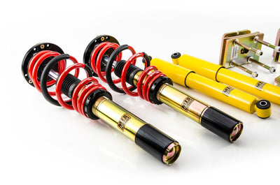 MTS Technik Street Series Coilover Kit - With Front Axle Top Mount, Gold Housing for 2014-2020 Volkswagen Caddy (2K) MTSGWVW93