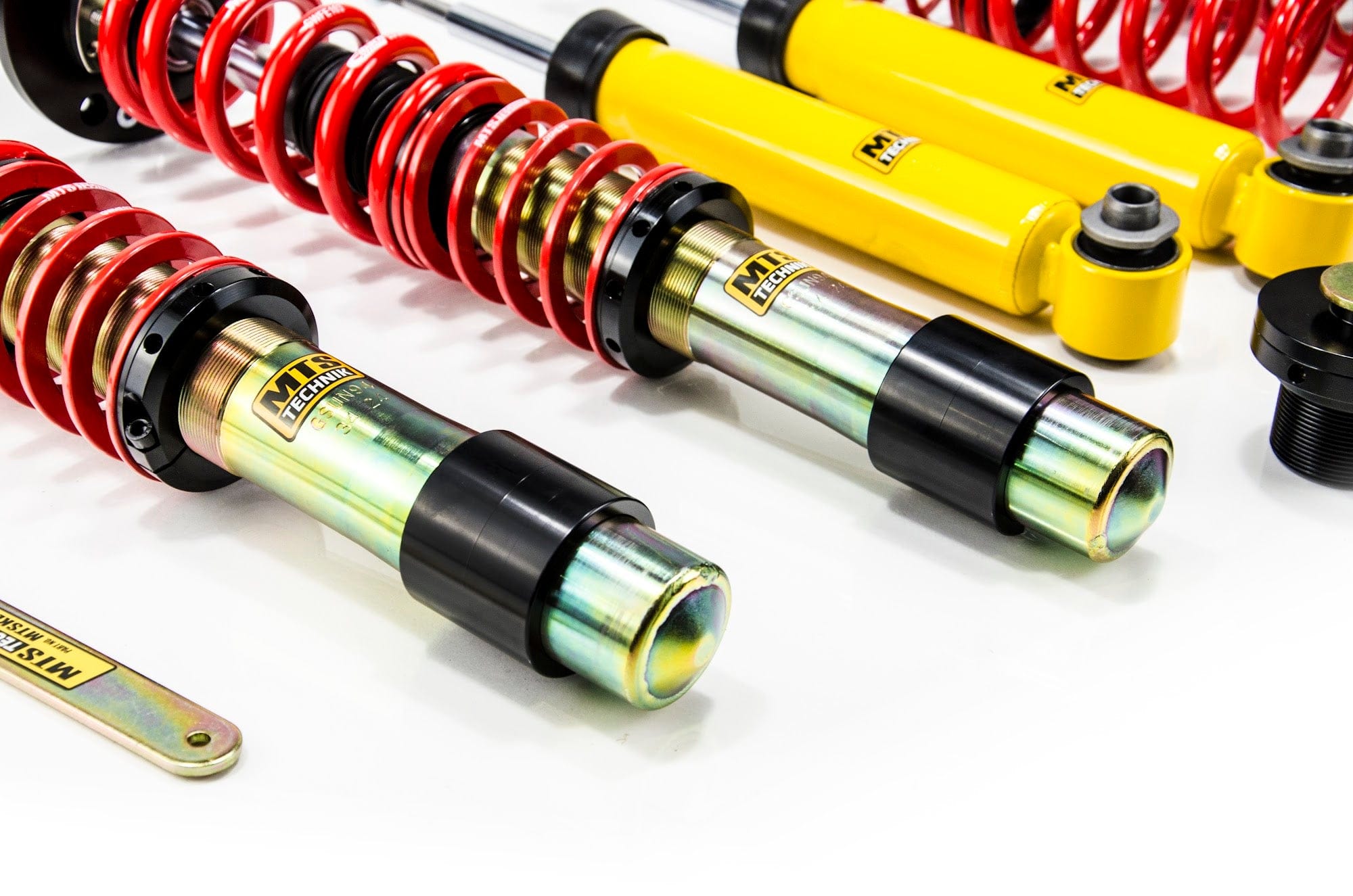 MTS Technik Street Series Coilover Kit - With Front Top Mount, Gold Housing, With and Without Nivo for 2010 BMW 535i (E61) MTSGWBM112