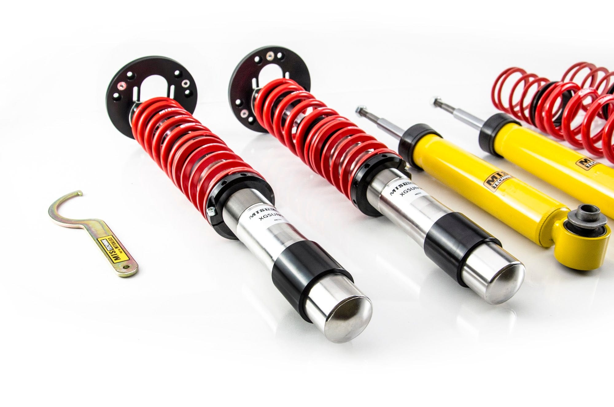 MTS Technik Street Series Coilover Kit - With Front Top Mount, Inox Housing, With and Without Nivo for 2010 BMW 535i (E61) XMTSGWBM112