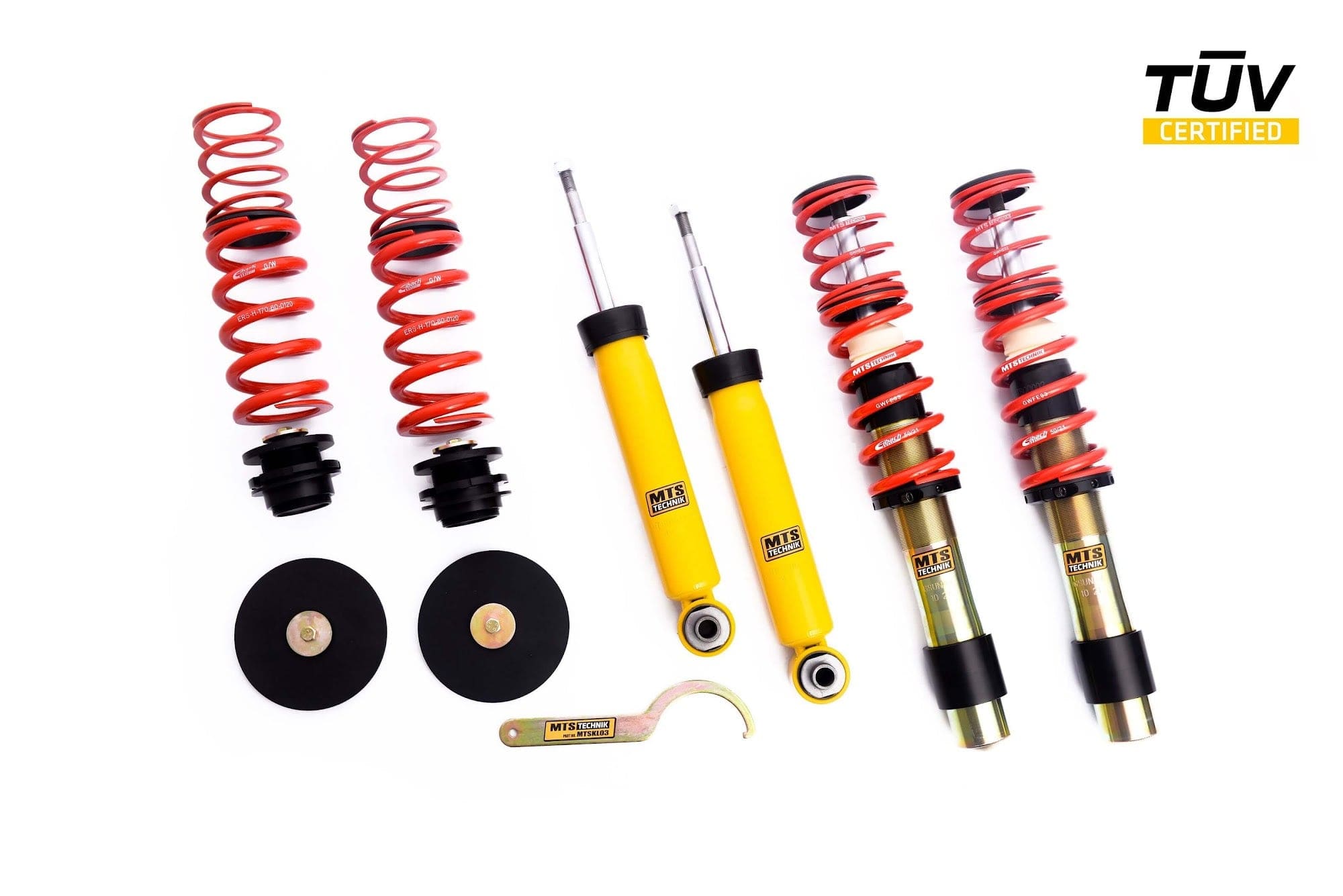 MTS Technik Street Series Suspension Coilover Kit (w/o Front Top Mount, Gold Housing, w/ and w/o Nivo) for 2010 BMW 535i (E61) MTSGWBM38