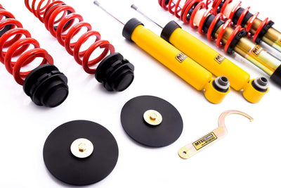 MTS Technik Street Series Coilover Kit - Without Front Top Mount, Gold Housing, With and Without Nivo for 2010 BMW 535i (E61) MTSGWBM38