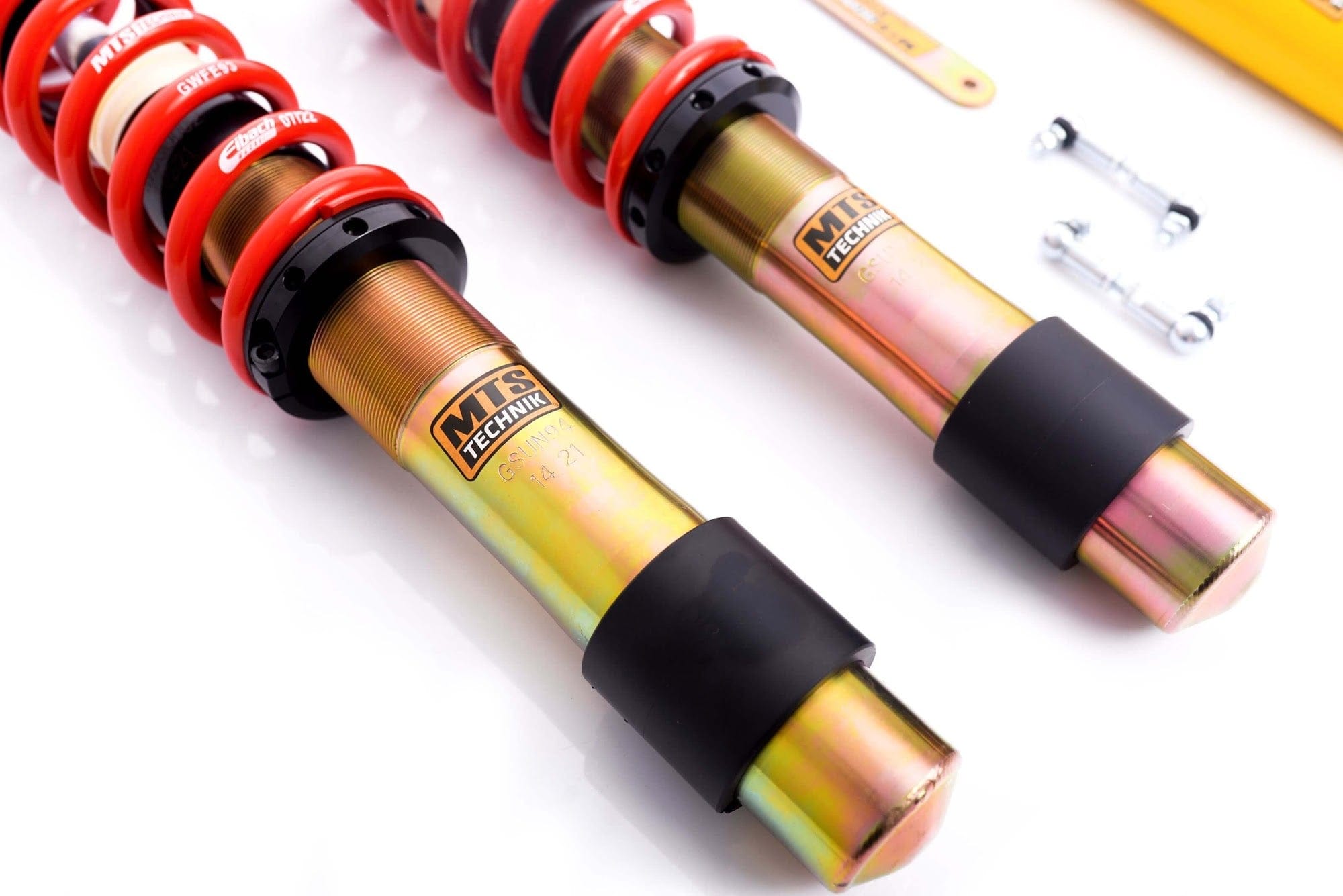 MTS Technik Street Series Coilover Kit - Without Front Top Mount, Gold Housing, With Nivo for 2010 BMW 535i (E61) MTSGWBM37