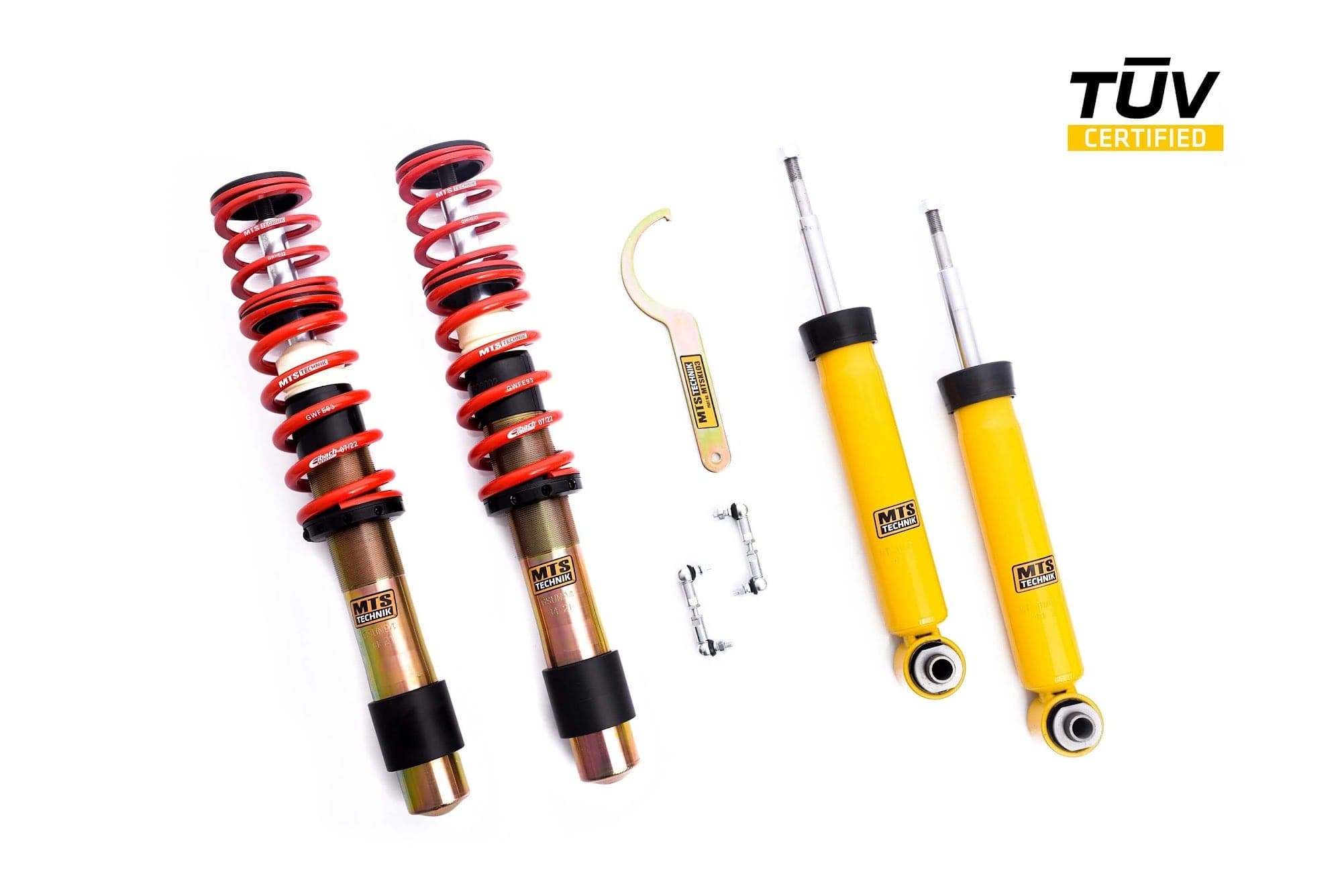 MTS Technik Street Series Suspension Coilover Kit (w/o Front Top Mount, Gold Housing, w/ Nivo) for 2010 BMW 535i (E61) MTSGWBM37