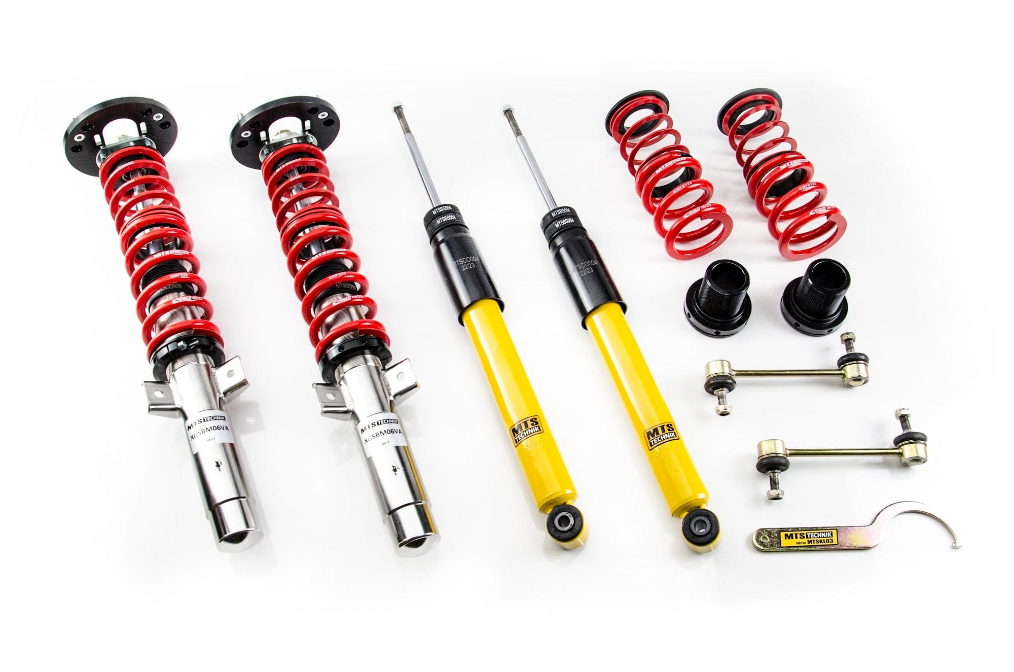 MTS Technik Street Series Suspension Coilover Kit (w/o Rear Axle Top Mount) for 2001-2005 BMW 323Ci (E46) XMTSGWBM118