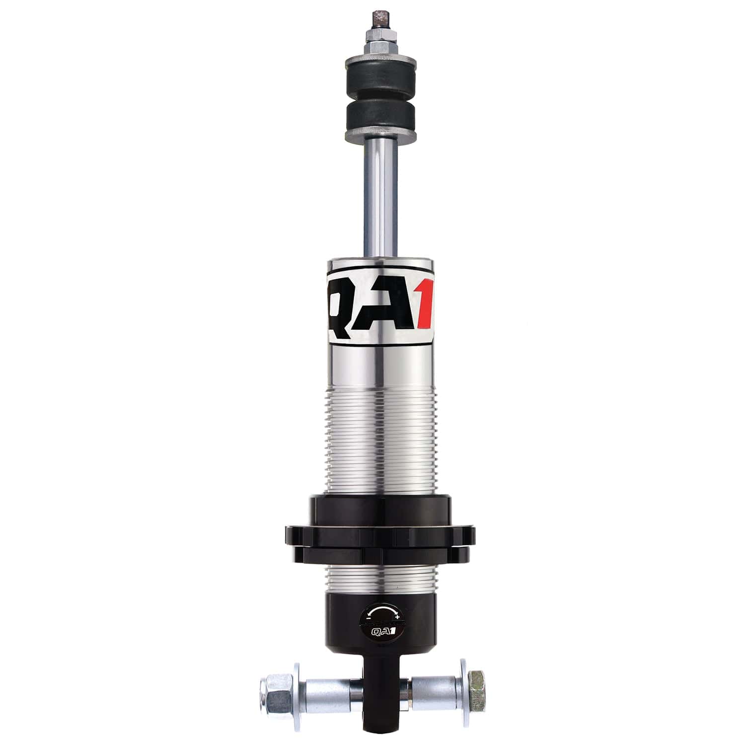 QA1 Front Pro Coil Shock Absorber - Single Adjustable, 7.63 -11 Stud/Eye-B (1/2 W/ Slv) - 1974-1978 Ford Mustang II MS301