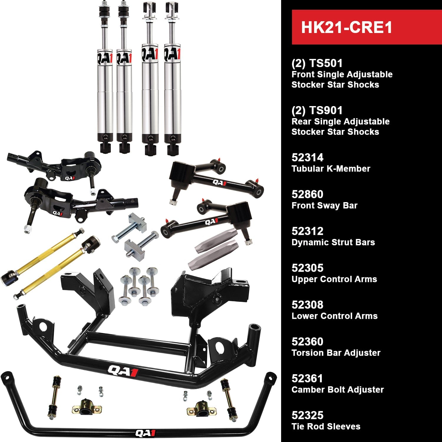 QA1 Level 1 Suspension Handling Kit - Torsion Bar - 1970-1974 Dodge Challenger HK21-CRE1