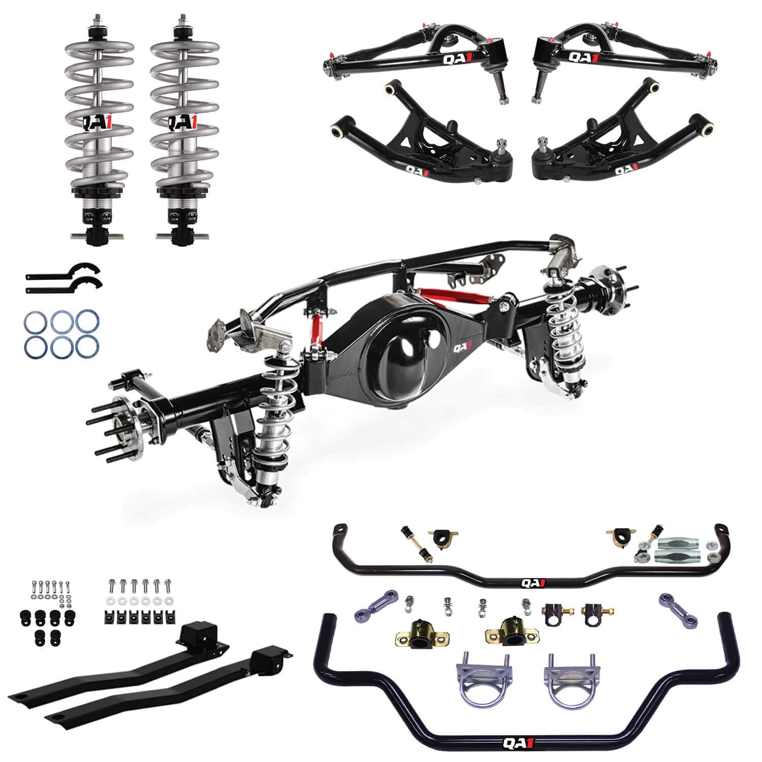 QA1 Level 2 Full Vehicle Handling Kit and Axle with OE Width 9 in. Housing - Double Adjustable - 1967-1969 Pontiac Firebird HK42-GMF1RS