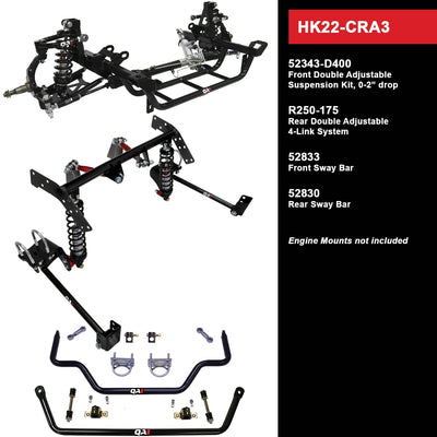 QA1 Level 2 Handling Suspension Kit, 0-2" Drop - 1973-1976 Plymouth Duster HK22-CRA3