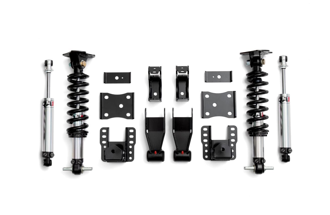 QA1 Lowering Kit - Double Adjustable, 1-3" Front, 4-6" Rear - 2007-2018 GMC Sierra 1500 AWD LK02-GMT04