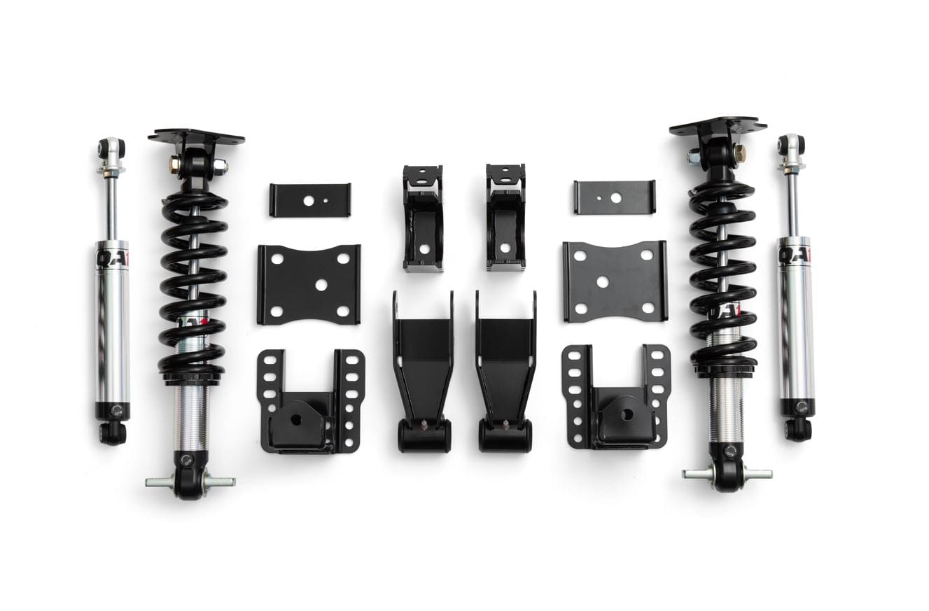 QA1 Lowering Kit - Single Adjustable, 1-3" Front, 4-6" Rear - 2007-2018 Chevrolet Silverado 1500 AWD LK01-GMT04