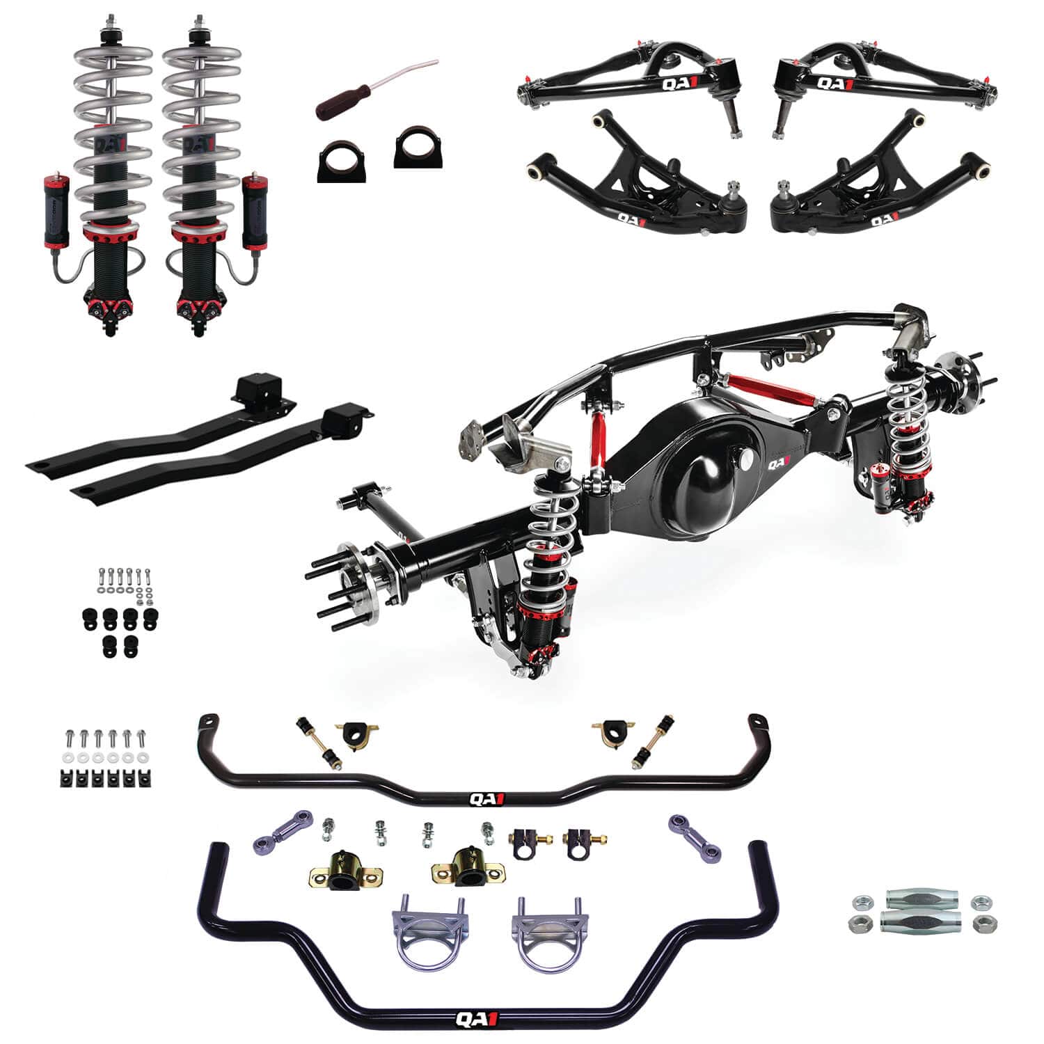 QA1 MOD Series Level 3 Full Vehicle Handling Kit and Axle with Narrowed 9 in. Housing - 1967-1969 Chevrolet Camaro HK43-GMF1RN