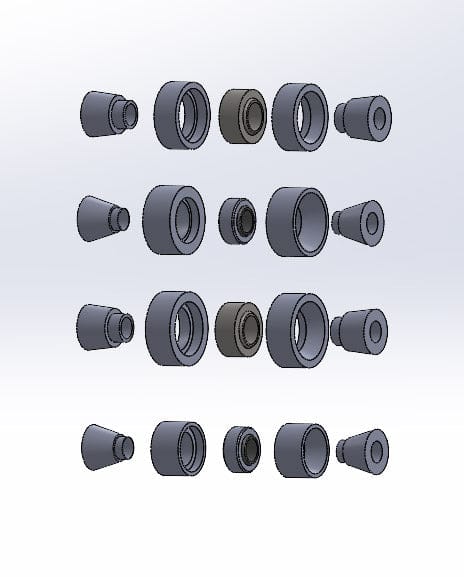 SPL Parts Rear Spherical Knuckle Bushing Kit - 2017-2020 Fiat 124 Spider (NF) SPL RKB ND