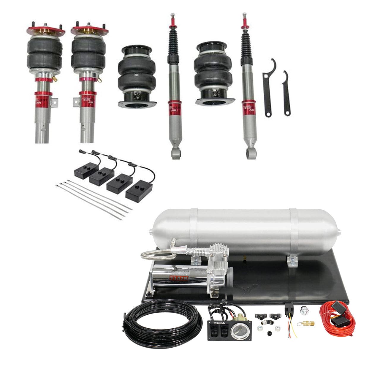 TruHart AirPlus Air Struts & ADS Modules w/ VERA Basic Management for 2017-2024 Honda Civic Si (FK) TH-H1016-M+TH-MM03