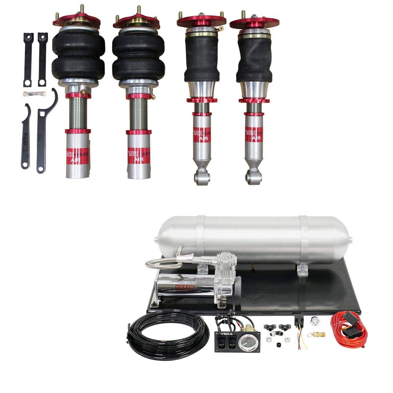 TruHart AirPlus Air Struts w/ VERA Basic Management for 2000-2004 Infiniti I35 (A33) TH-N1003+TH-MM03