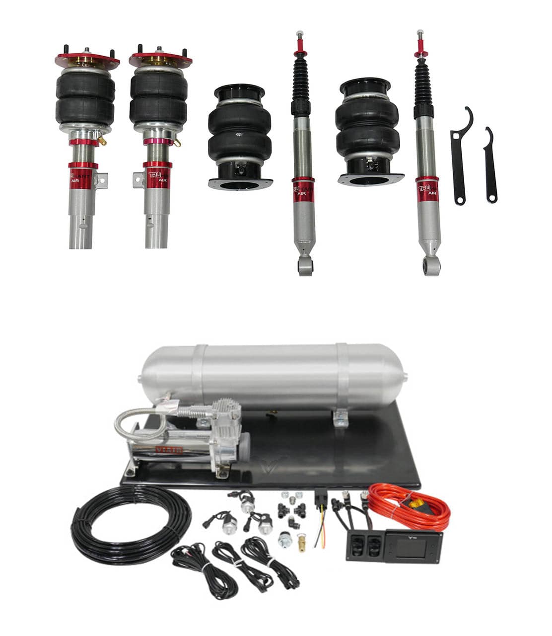 TruHart AirPlus Air Struts w/ VERA Element Management for 2017-2024 Honda Civic (FK) TH-H1016+TH-MM02