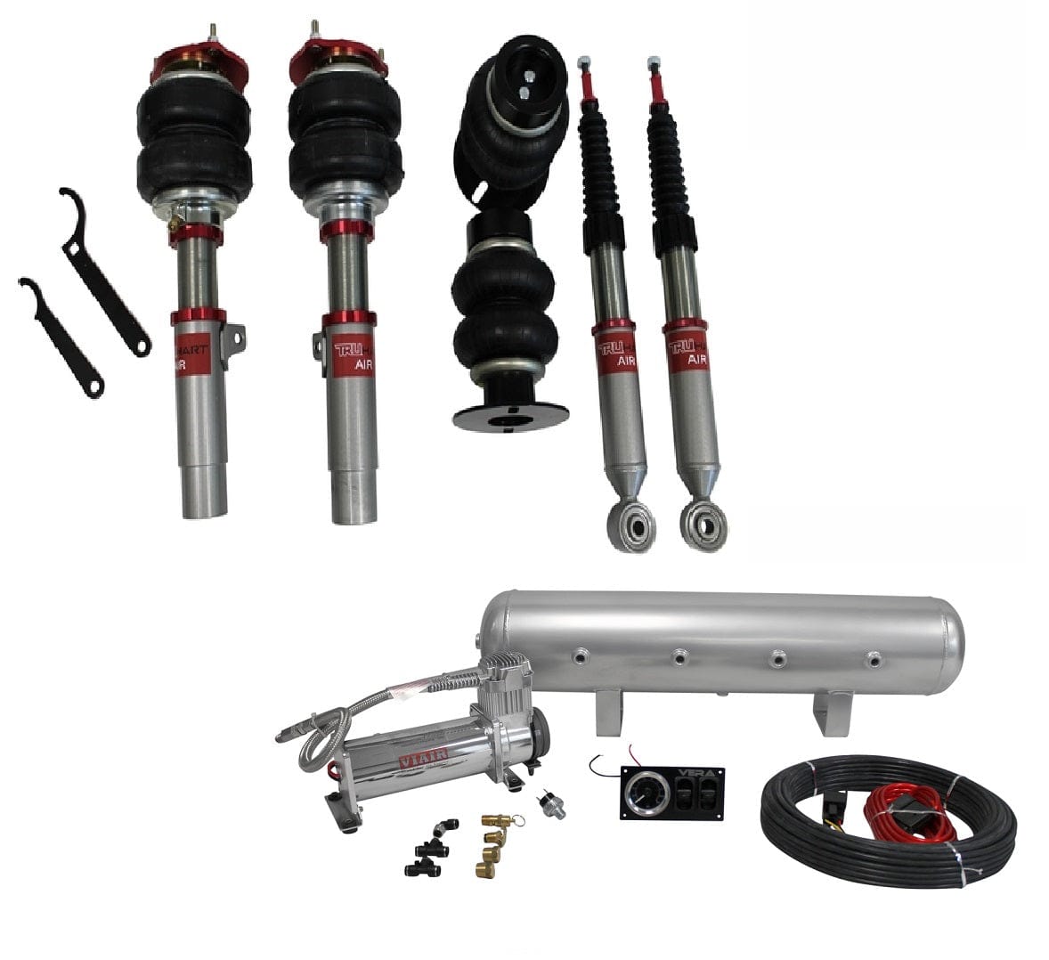 TruHart AirPlus Air Struts w/ VERA Essential Management for 2011-2018 Volkswagen Jetta MK6 (Typ 16) TH-V1003+TH-MM01