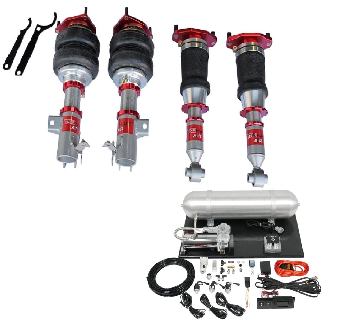 TruHart AirPlus Air Struts w/ VERA Evo Bluetooth Management for 2008-2024 Subaru Impreza (GH/GR/GJ/GK) TH-S1003+TH-ME02