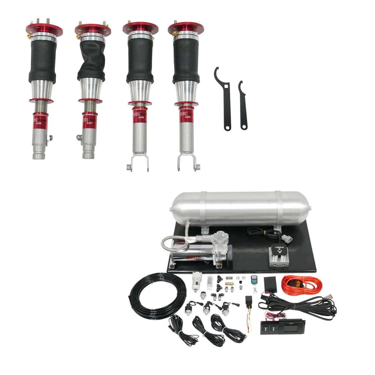 TruHart AirPlus Air Struts w/ VERA Evo Management for 1992-2001 Honda Prelude (BA/BB) TH-H1015+TH-ME01
