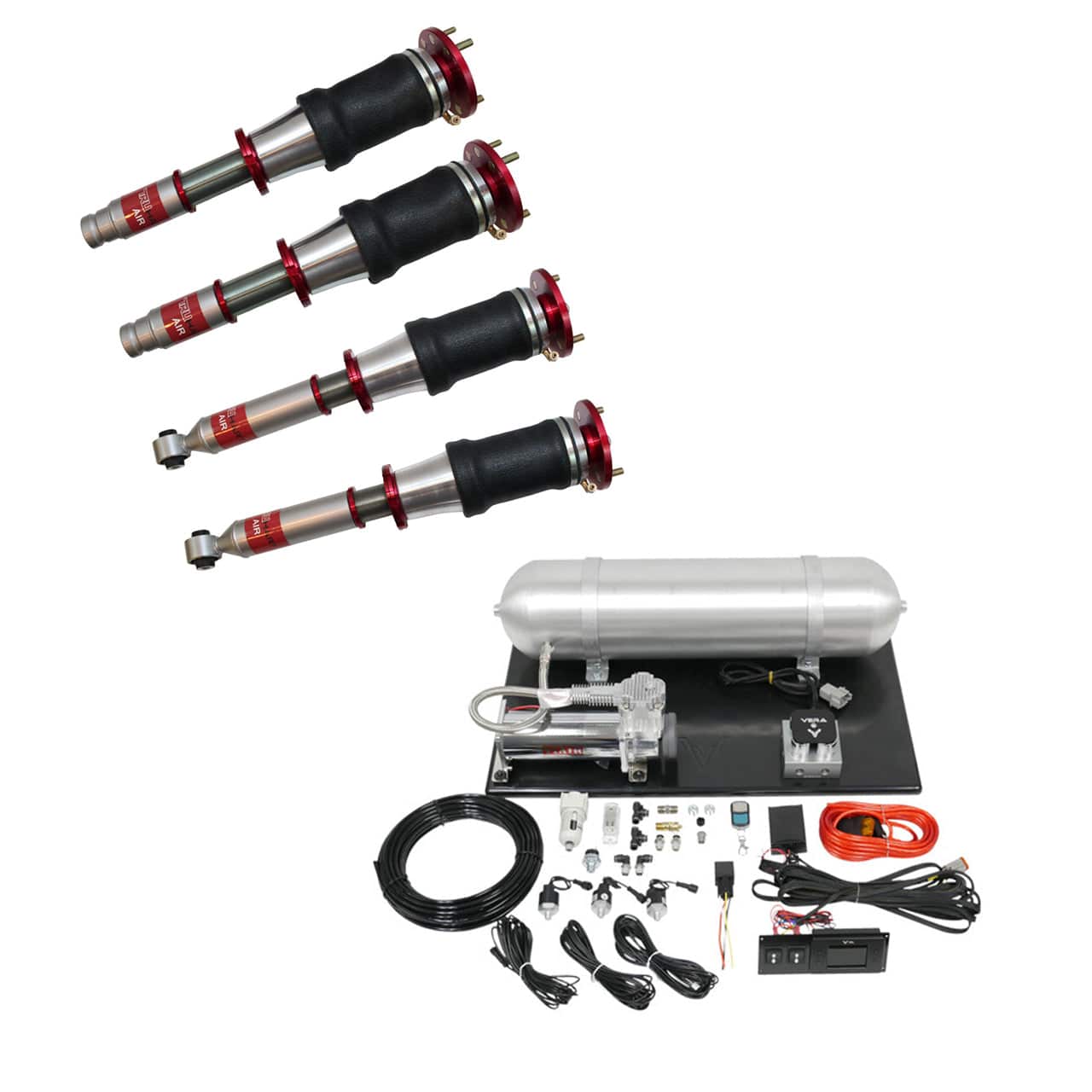 TruHart AirPlus Air Struts w/ VERA Evo Management for 2004-2008 Acura TL (UA6/UA7) TH-H1008-1+TH-ME01