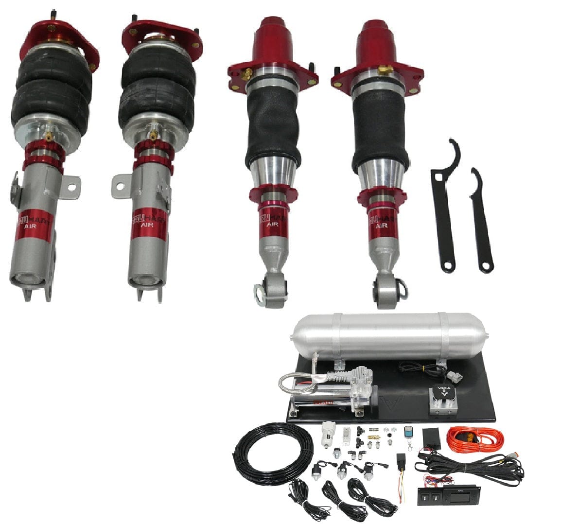 TruHart AirPlus Air Struts w/ VERA Evo Management for 2009-2019 Toyota Corolla Sedan (E140/E170) TH-T1003+TH-ME01