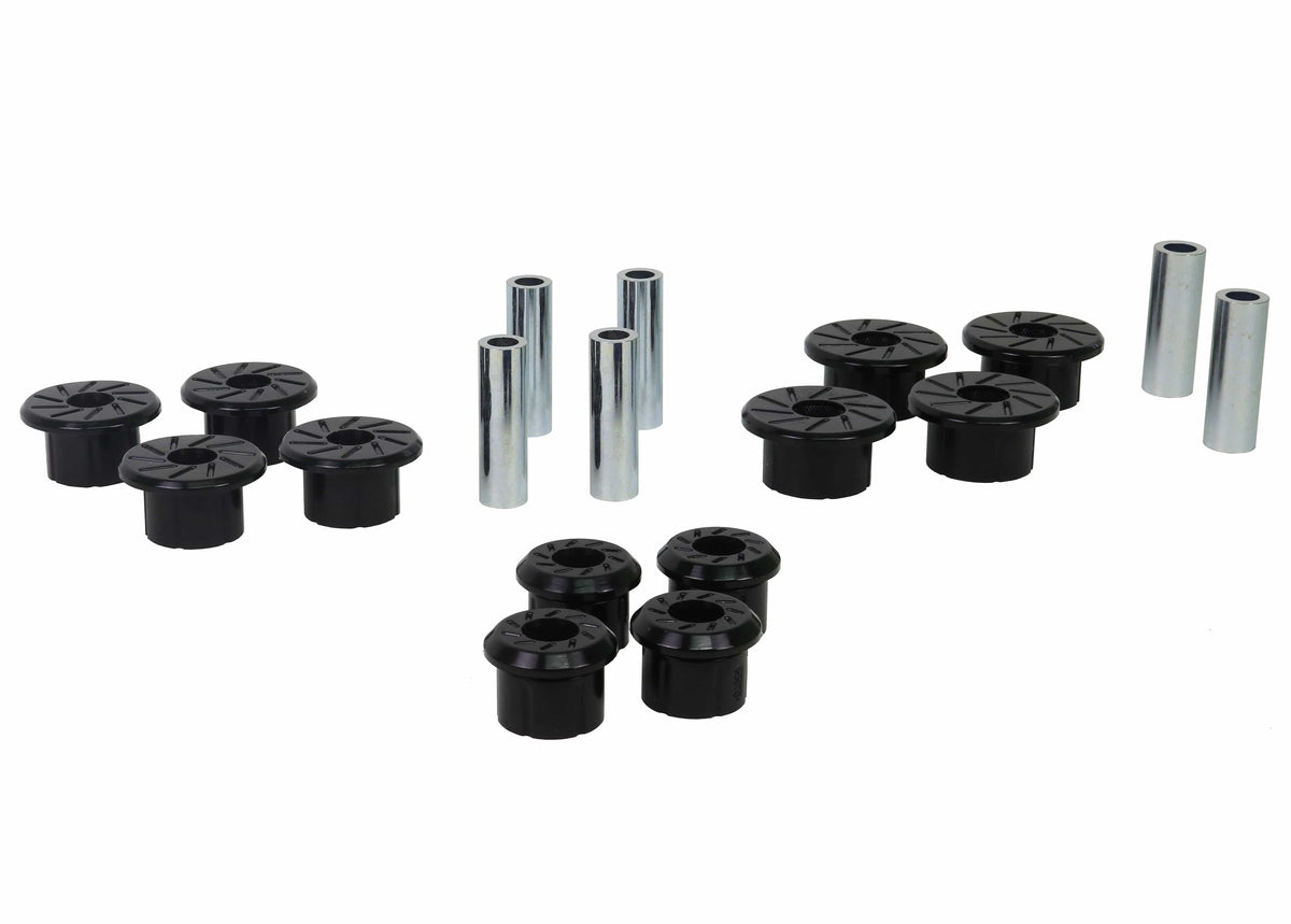 Whiteline Rear Leaf Spring and Shackle Bushing Kit for 1999-2018 GMC Sierra 1500 (GMT800/GMT900) W73821