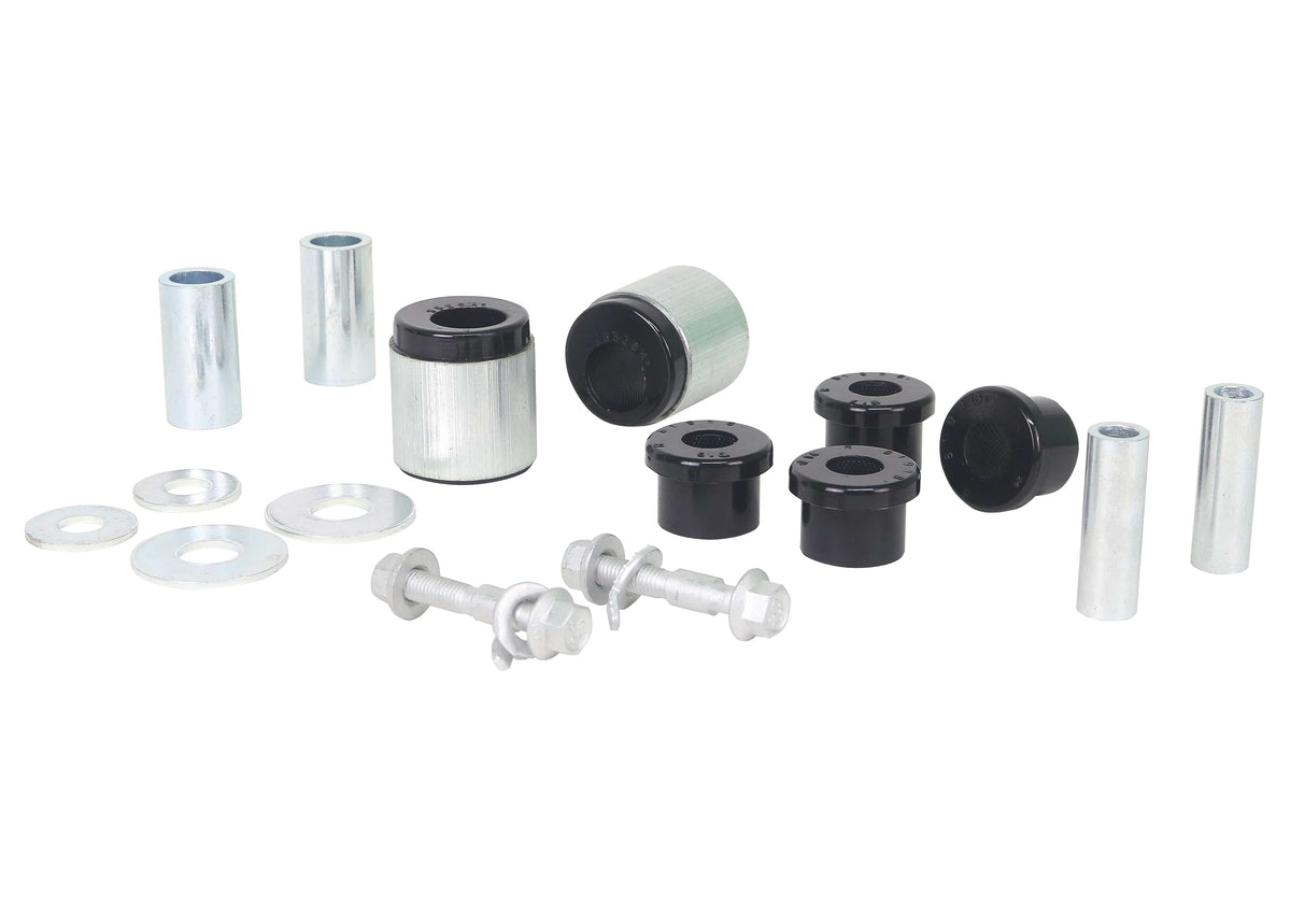 Whiteline Vehicle Essential Bushing Kit with Camber Bolts, Caster Correction and Control Arm Bushings WEK082